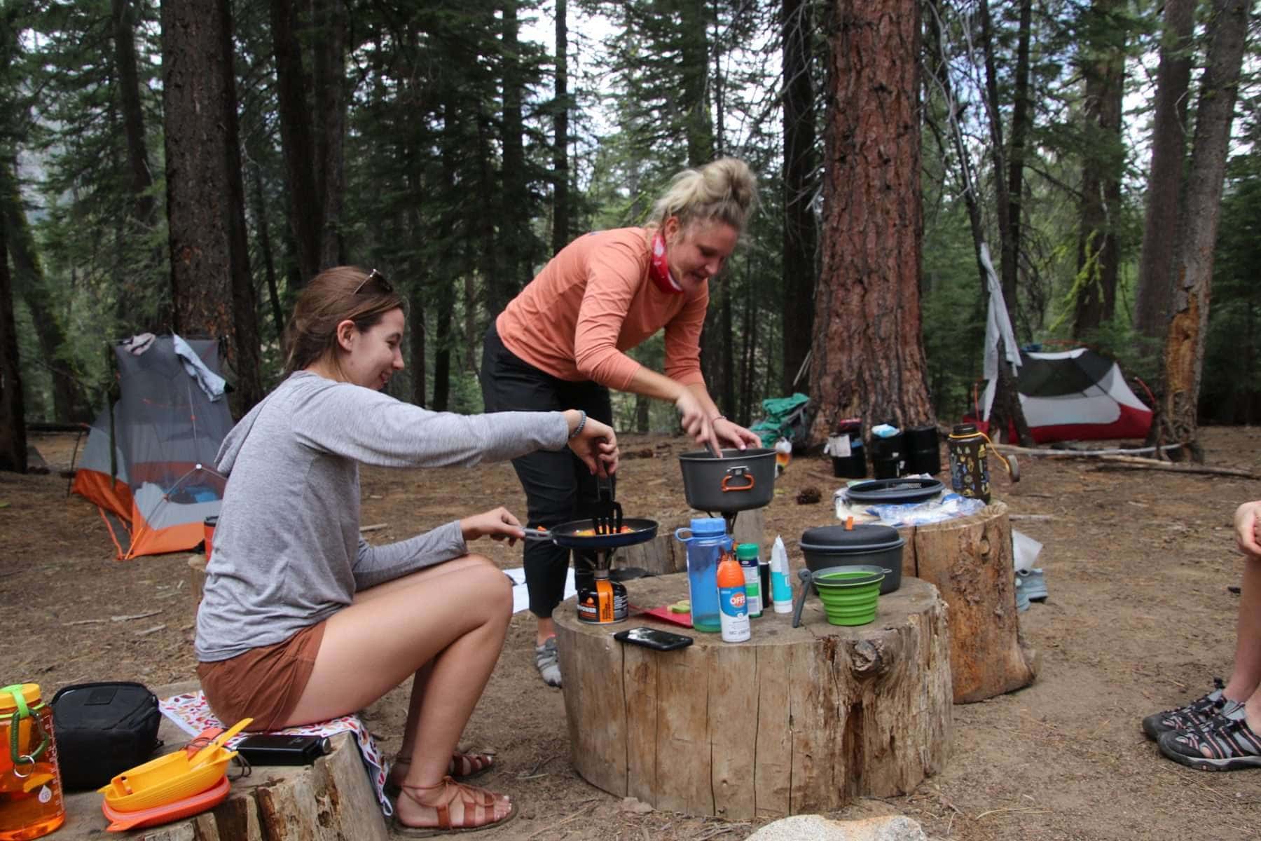 Cooking in Yosemite.
