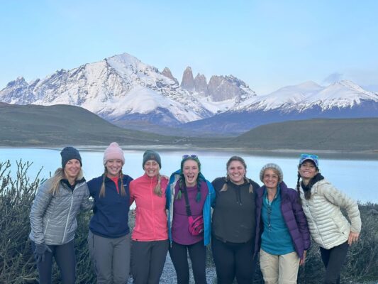 women hiking in Patagonia