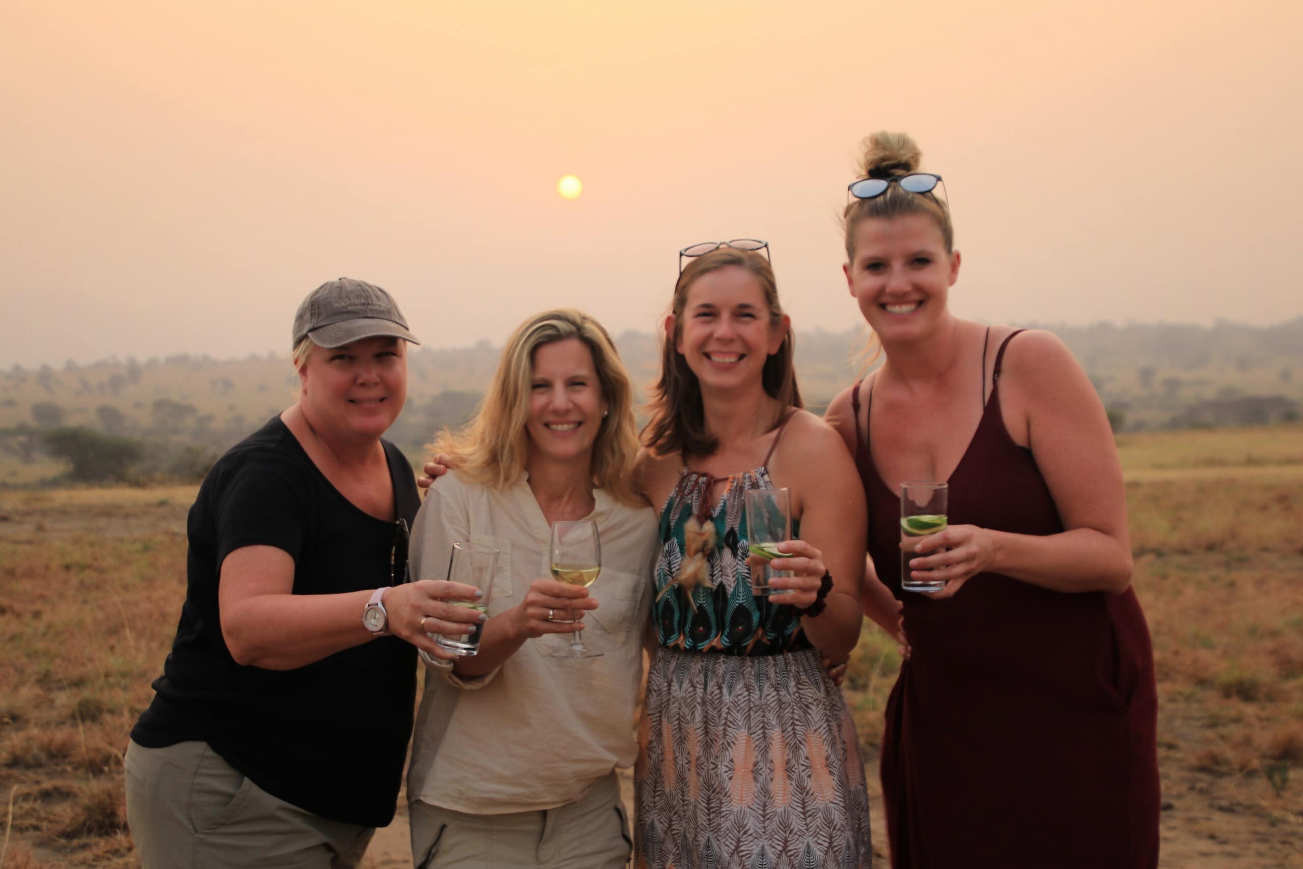 Four Explorer Chick women on an African safari in Uganda