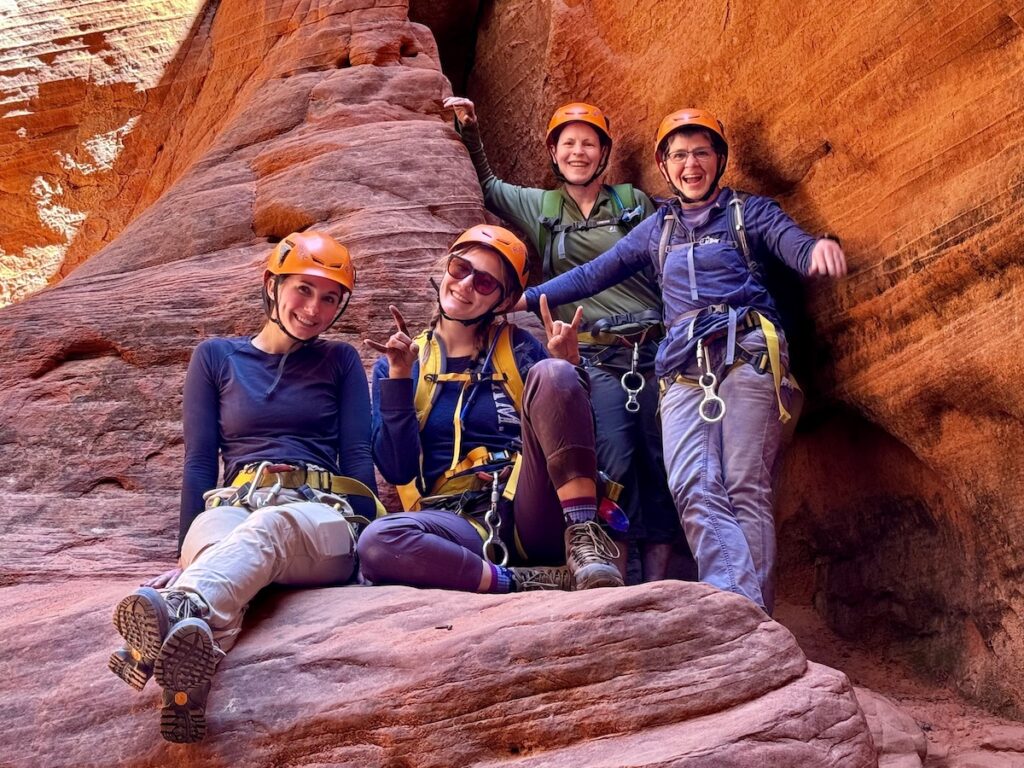 Group of women hiking in Zion and Bryce Canyon, Utah