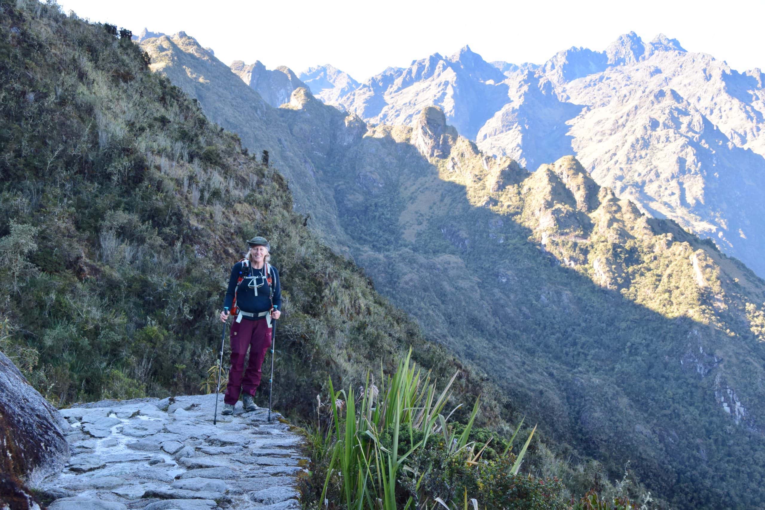 Hiker on the Inca Trail in Peru.