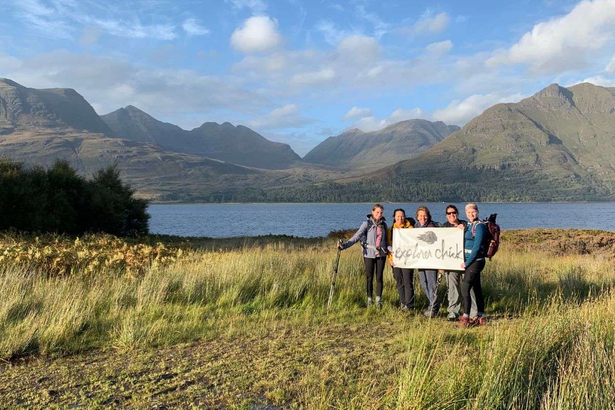 hiking in scotland with adventure tour group for women