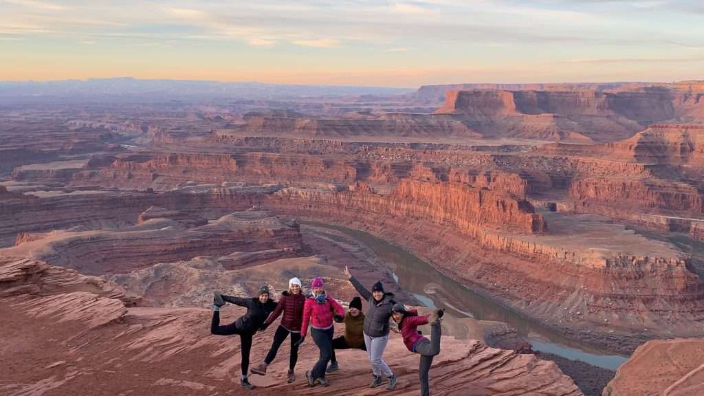 women posing in Moab